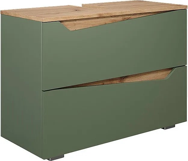 Szafka na wannę zielony/rzemieślniczy 80x35x57.5 marelle