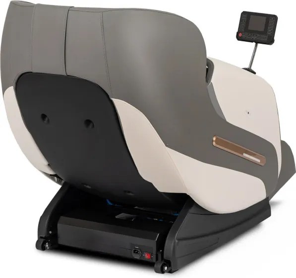 Fotel Masujący VX MAX Wypoczynkowy Relaksacyjny Szary Ekoskóra Nowoczesny