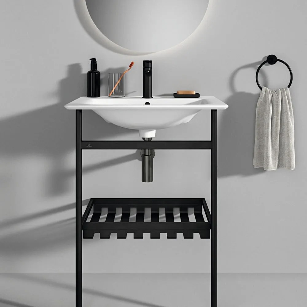 Czarny metalowy stelaż pod umywalkę 56x84 cm Conca – Ideal Standard