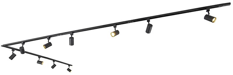 Inteligentny system szynowy czarny 1-fazowy 10-świateł w tym Wifi GU10 - Jeana