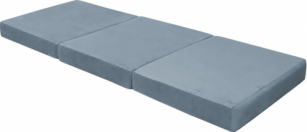 Materac 180/80 + Torba składany turystyczny tkanina Welur : Kolor tkaniny - VELVET - BL06, Rozmiar - 180/80/10, Typ tkaniny - Velvet