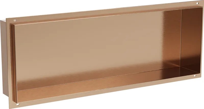 Mexen X-Wall-NR półka wnękowa bez kołnierza 60 x 20 cm, miedź szczotkowana - 19C1602010