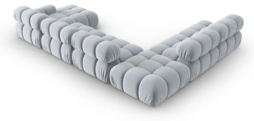 Jasnoniebieska aksamitna sofa 379 cm Bellis – Micadoni Home