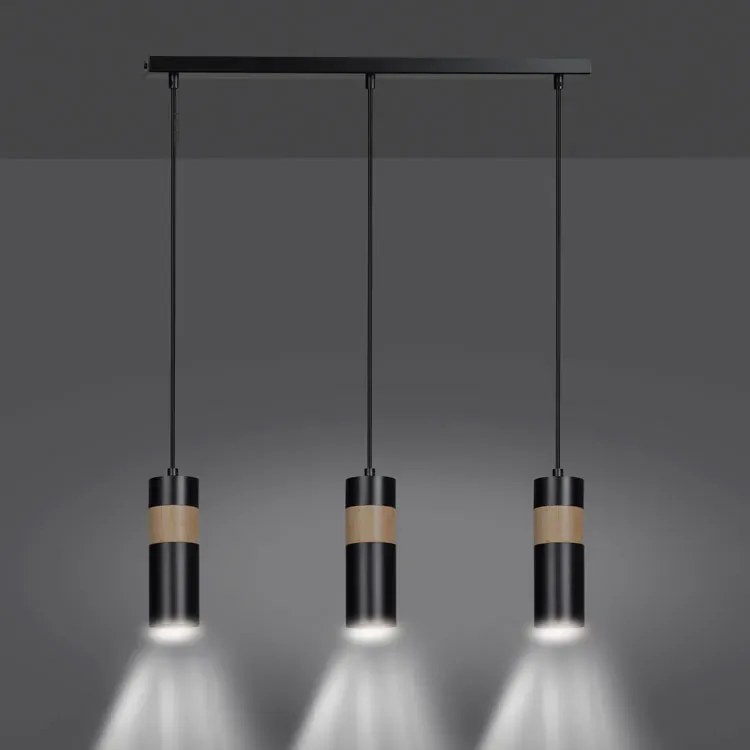 Czarna nowoczesna lampa wisząca - D103-Avezo