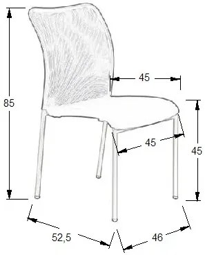 Krzesło biurowe HN-7502 grafitowe/aluminium STEMA
