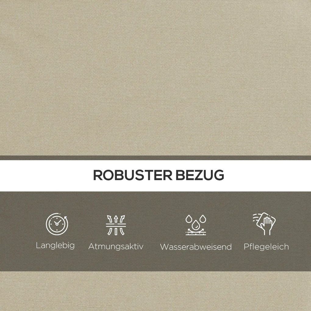 Zestaw poduszek siedziska Outsunny 170 cm do huśtawki Hollywood, beżowy