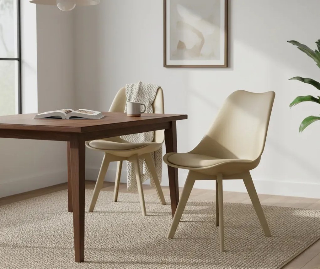 Nowoczesne beżowe krzesło  K1-B49