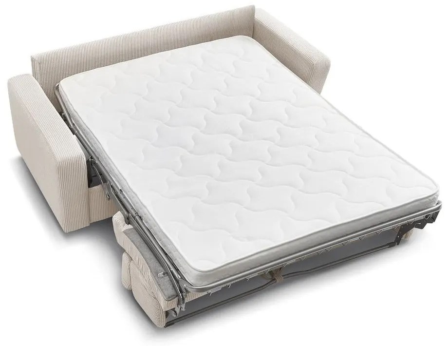 Kremowa sztruksowa rozkładana sofa 215 cm Monaco – Bobochic Paris