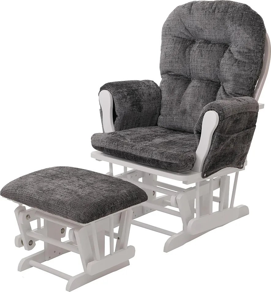 Leżanka MCW-C76,  ciemnoszary, biała rama