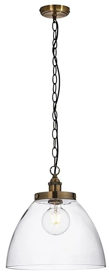 Endon 102926 - Żyrandol na łańcuchu HANSEN 1xE27/10W/230V mosiądz