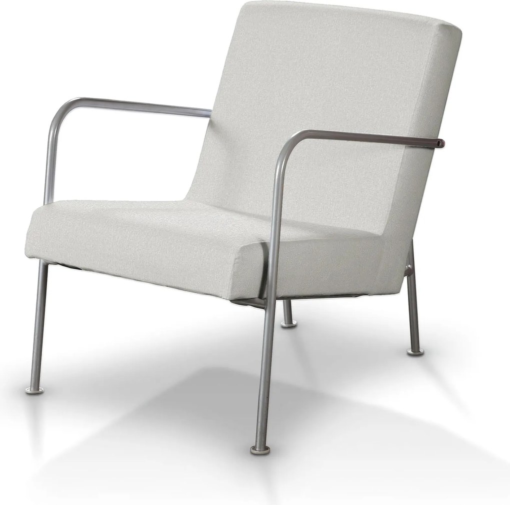 Pokrowiec na fotel Ikea PS kolor kremowy tkanina strukturalna