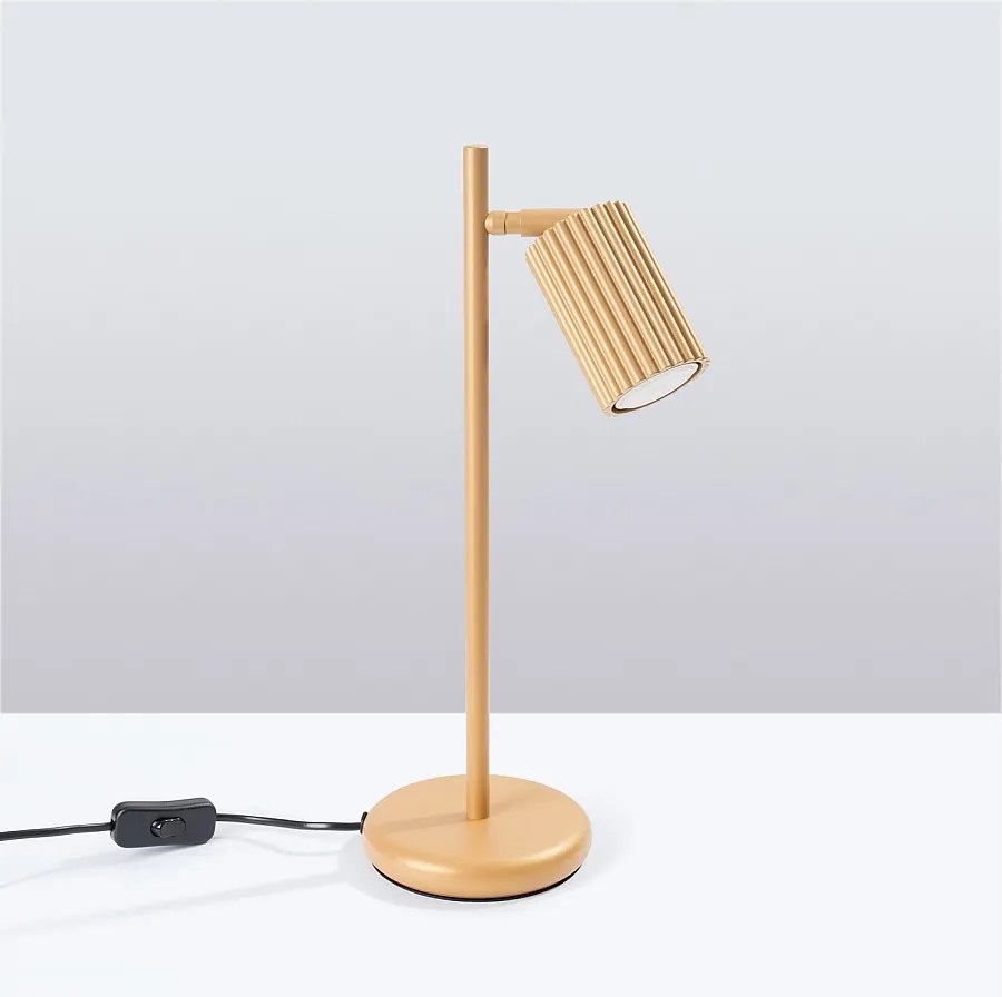 Lampa biurkowa minimalistyczny Gloow, aluminium - 1 źródło światła 4000K - L.14.5 x H.43 cm - złoty