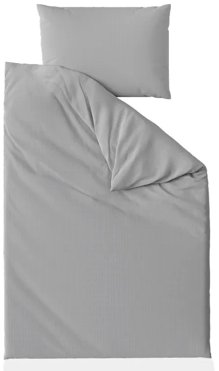 PrzytulneMieszkanie.pl PrzytulneMieszkanie.pl Bawełniana pościel z krepowym wykończeniem LUXERA jasnoszara z kieszenią hotelową II. jakość Rozmiar pościeli: 70 x 90 cm | 140 x 200 cm