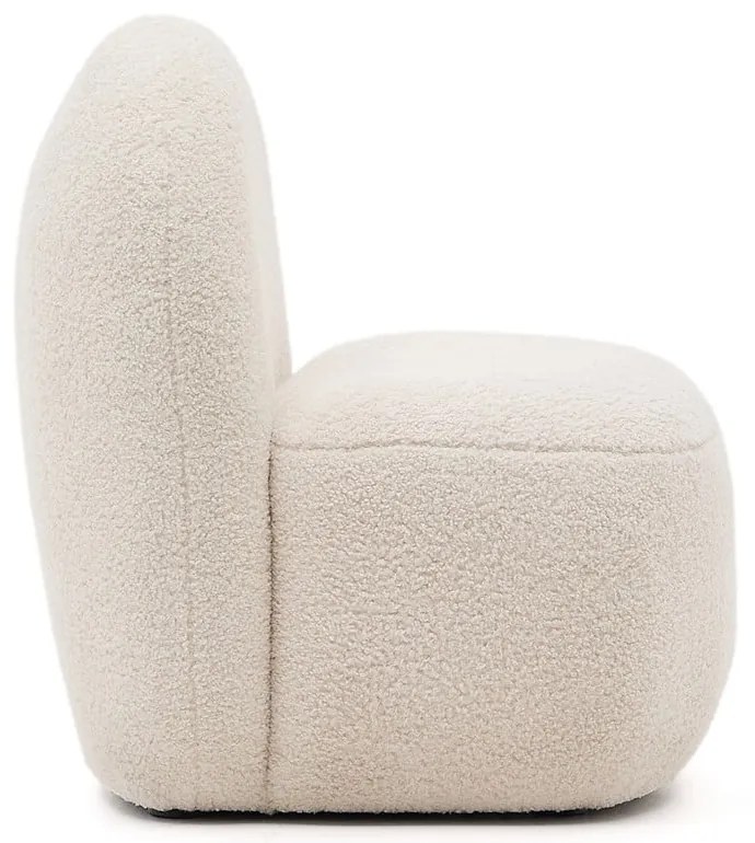 Biały fotel dziecięcy z materiału bouclé Bucky – Kave Home