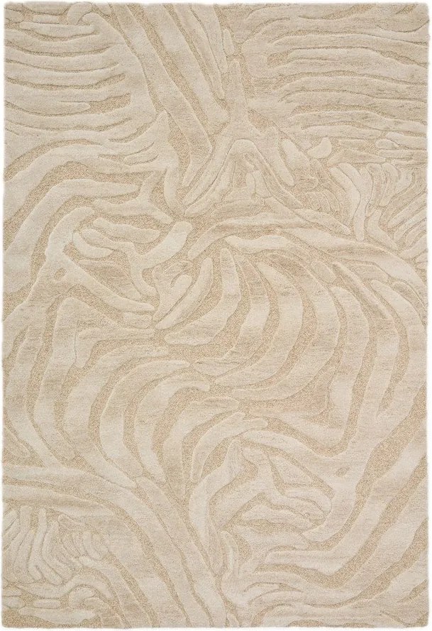 Beżowy dywan z mieszanki wełny tkany ręcznie 160x230 cm Tribet – Kave Home