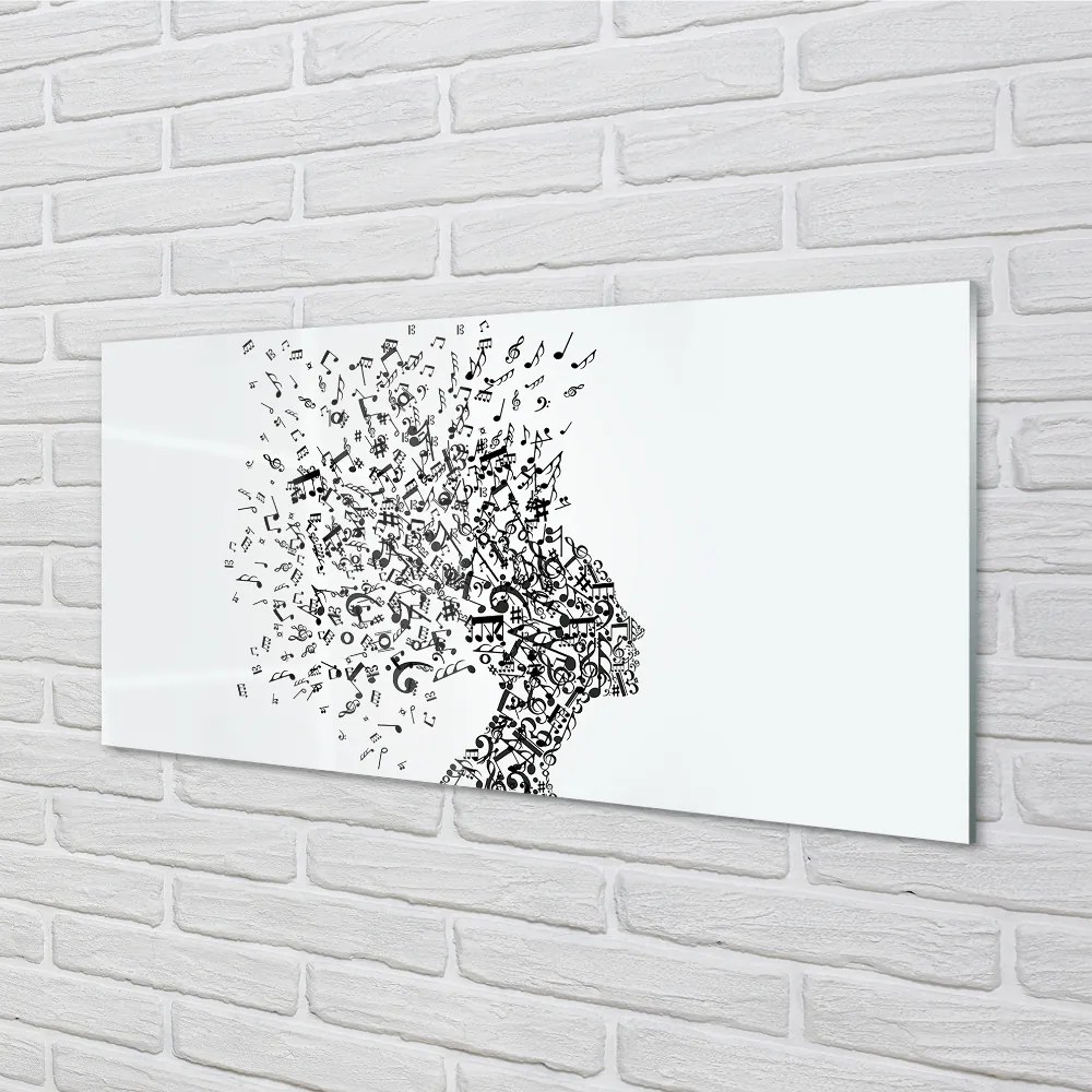 Panel szklany do Kuchni Umysł pełen Muzyki