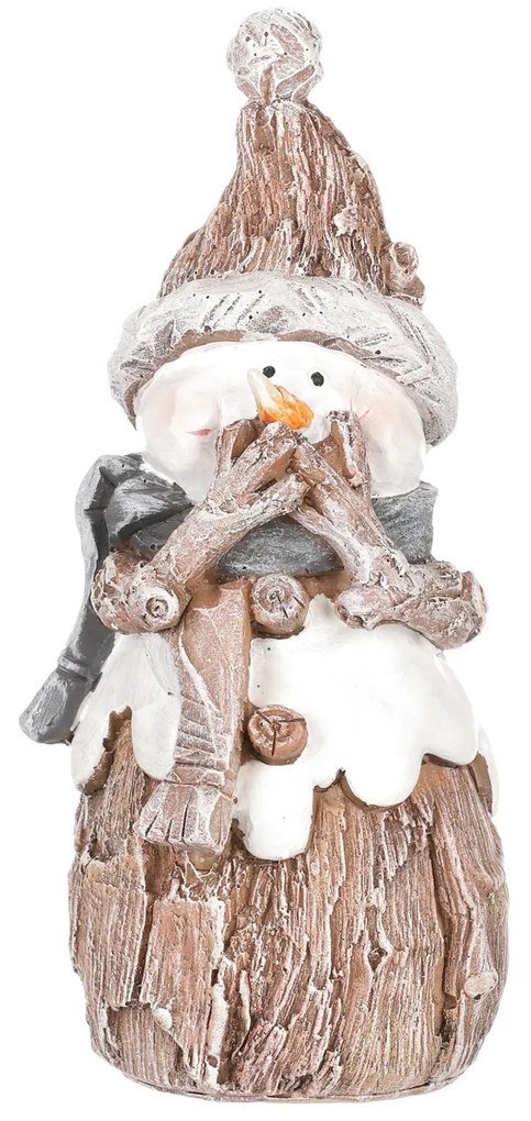 Ozdoba świąteczna Bałwan, żywica, 15 cm