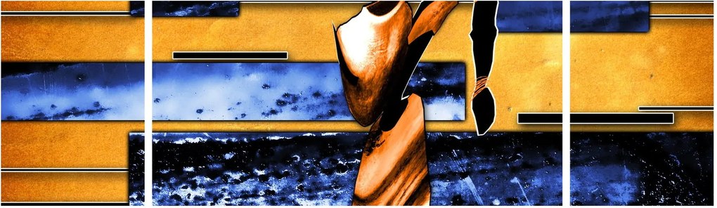 Obraz obrazu abstrakcyjnego (170x50 cm)