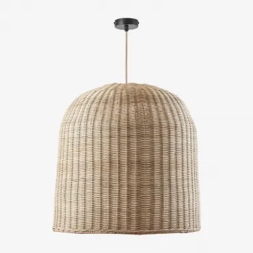 Lampa Sufitowa Wisząca Flandria Miel - Czarna & Ø60 Cm - ↑60 Cm Flandes - Sklum