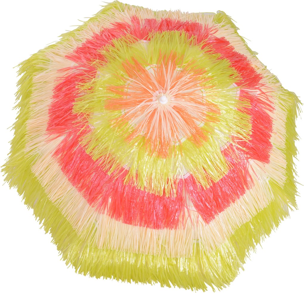 Outsunny Parasol Hawajski Plażowy Imprezowy Ogrodowy Ø160cm Kolorowy 4 Modele | Aosom PL