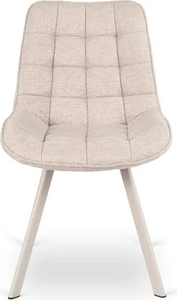 Zestaw Stół Prostokątny Rozkładany CLARK 120-160 cm Dąb Artisan/Kaszmir i 4 Krzesła NAYA Beżowe