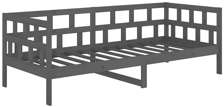 Szara leżanka łóżko dzienne sosnowe 80x200 C6-T90