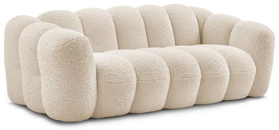Beżowa sofa z materiału bouclé 232 cm Hippolyte – Bobochic Paris