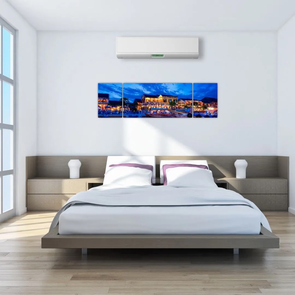 Obraz nocnego miasta Hoi An w Wietnamie (170x50 cm)