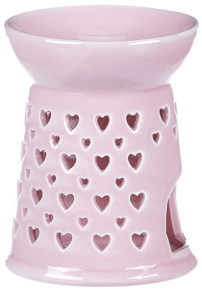 Porcelanowa lampa zapachowa Pink, 11 x 11 x 14 cm