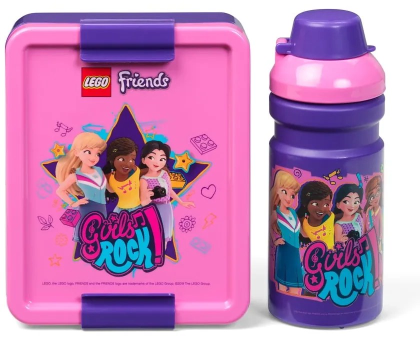 Komplet butelki na wodę i pudełka na przekąski LEGO® Friends Girls Rock
