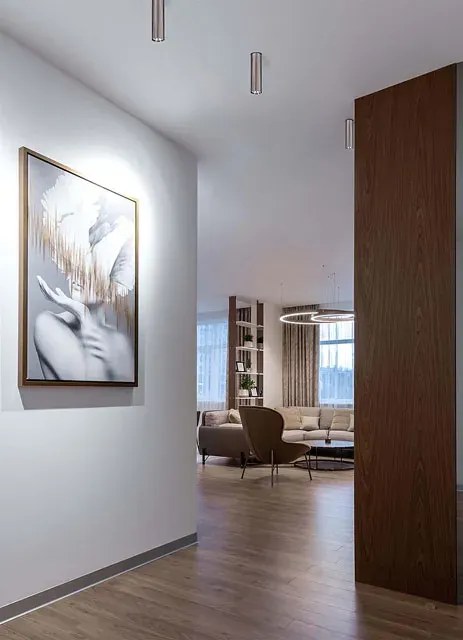 Chromowany spot sufitowy słupek - 4X S970 P6-Z81