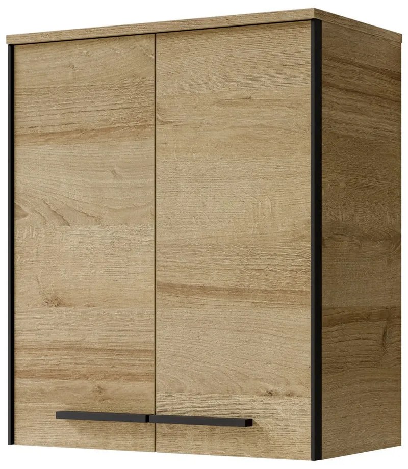 Wisząca szafka łazienkowa w dekorze dębu w naturalnym kolorze 72x60 cm Quickset 395 – Pelipal