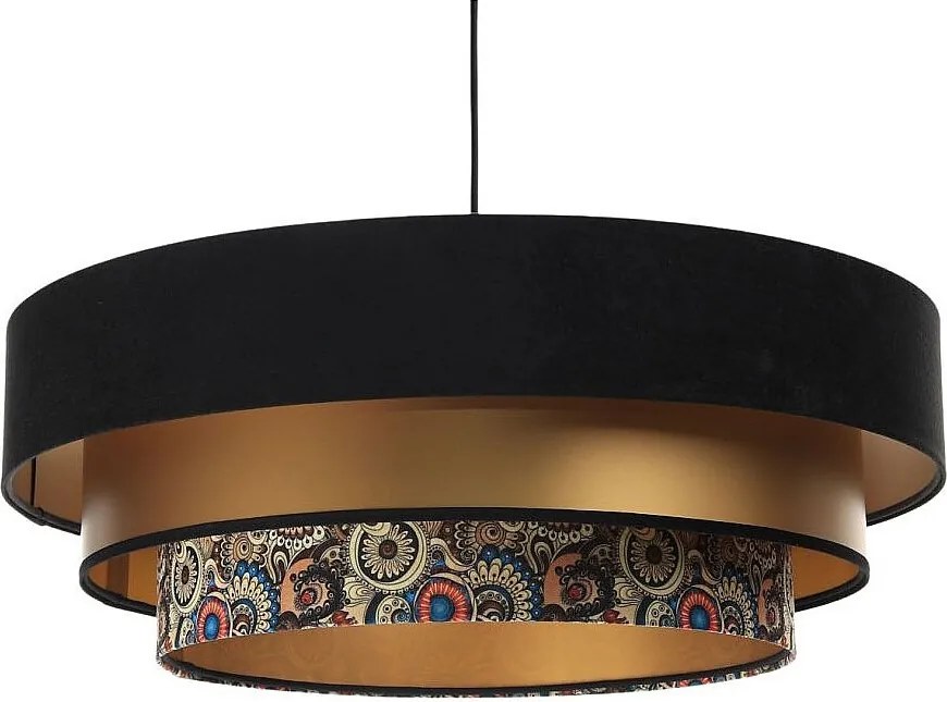 Lampa wisząca TRIO MIX czarna/złota/wielokolorowa