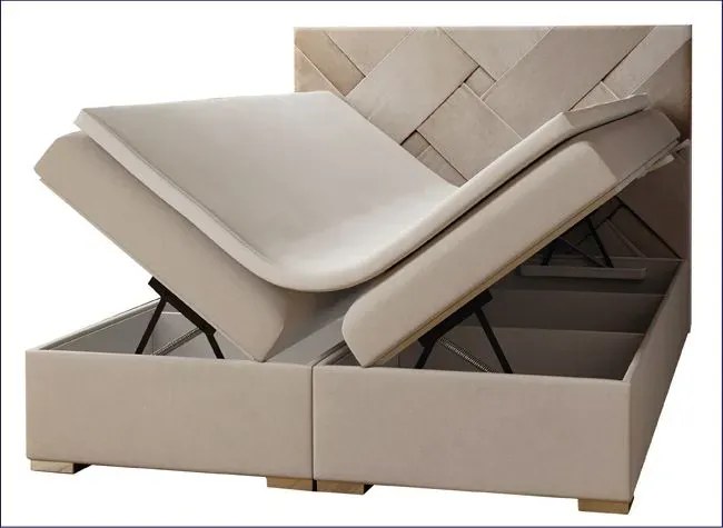 Łóżko boxspring z zagłówkiem Murowis 140x200 - 32 kolory