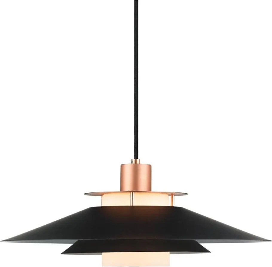 Halo Design 990785 - Lampa wisząca na lince RIVOLI 1xE27/40W/230V śr. 40 cm czarna/miedziana