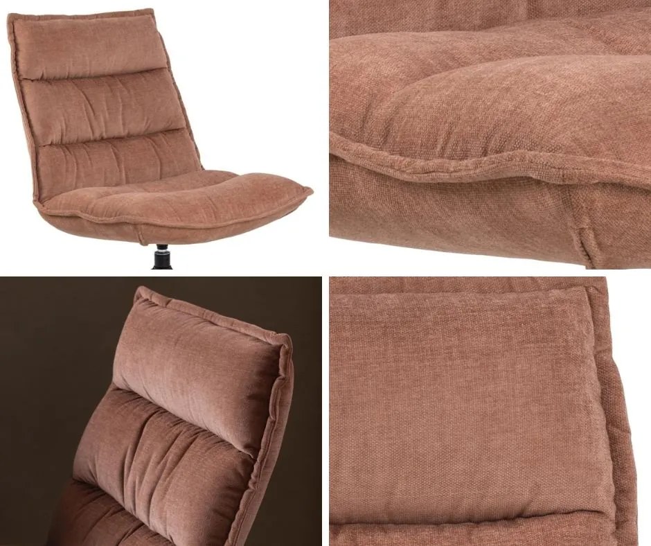 Obrotowy fotel wypoczynkowy Blizzard, rosewood