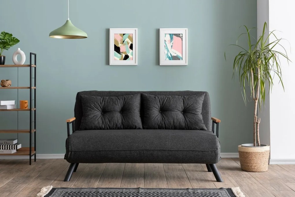 Sofa rozkładana Sando 2 ciemnoszara