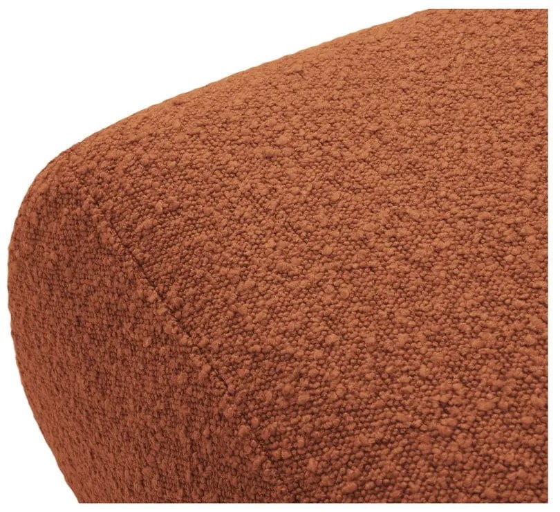 Brązowy puf z materiału bouclé Molino – Micadoni Home