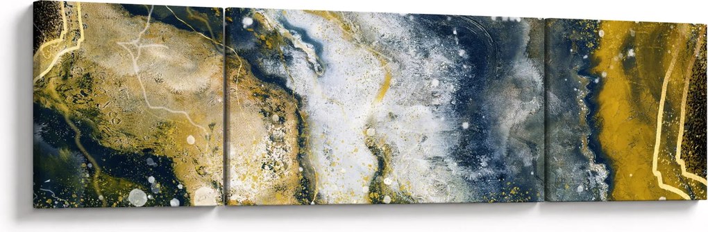 Obraz - Złota abstrakcja (170x50 cm)