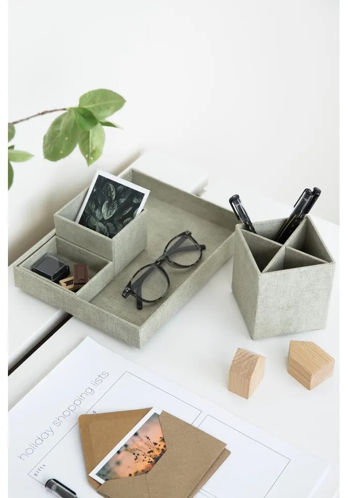 Beżowy 4-częściowy przybornik Bigso Box of Sweden Lena