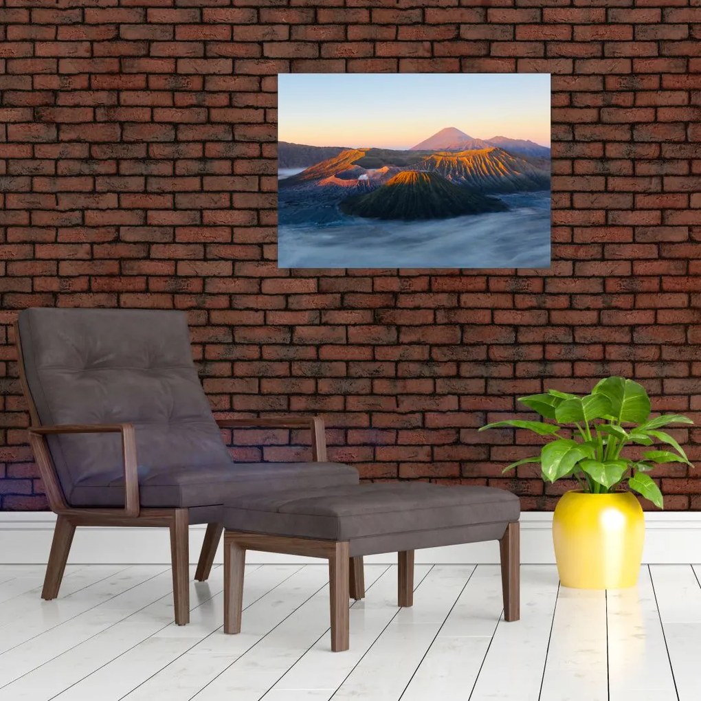 Obraz na szkle góry Bromo w Indonezji (70x50 cm)