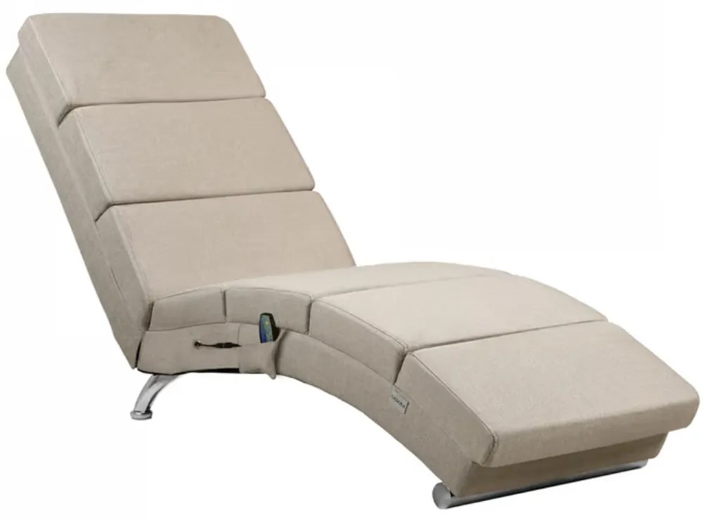 Casaria Leżanka LONDON z funkcją masażu i podgrzewania, 186×55×89cm, beżowa