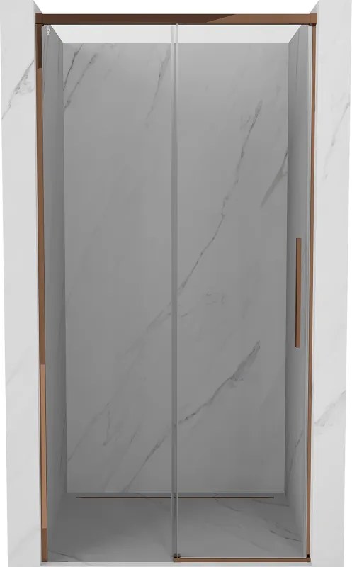 Mexen Rox drzwi prysznicowe rozsuwane 110 cm, transparent, różowe złoto - 8C2-110-000-60-00