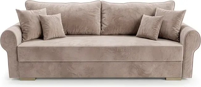 Sofa z Funkcją Spania RELON Beżowa Nowoczesna