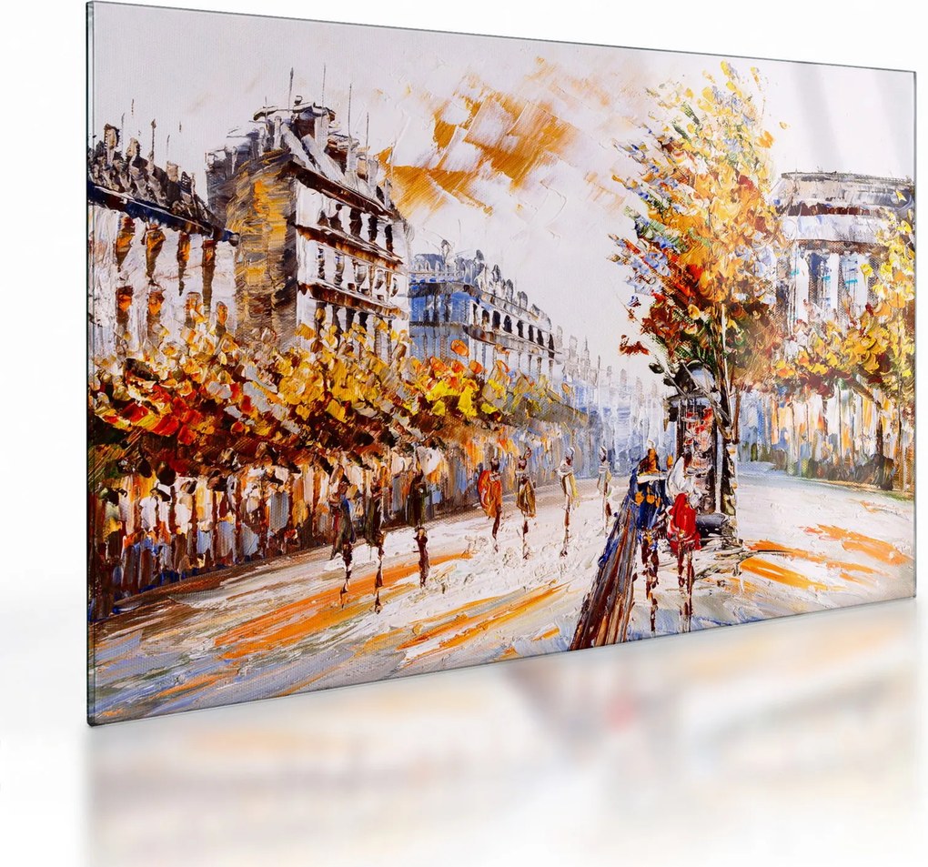 Obraz na szkle - Ulica w Paryżu (70x50 cm)