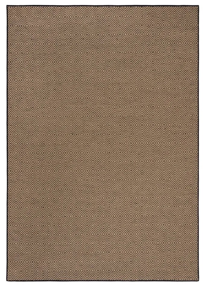 Czarno-naturalny dywan z juty 200x290 cm Diamond – Flair Rugs
