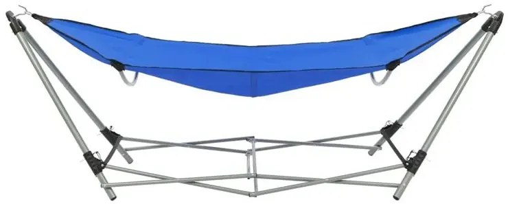 Niebieski hamak ze składanym stelażem K6-P84