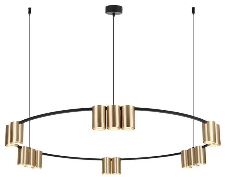 Lampa wisząca ze złotymi kloszami - K407-Abea
