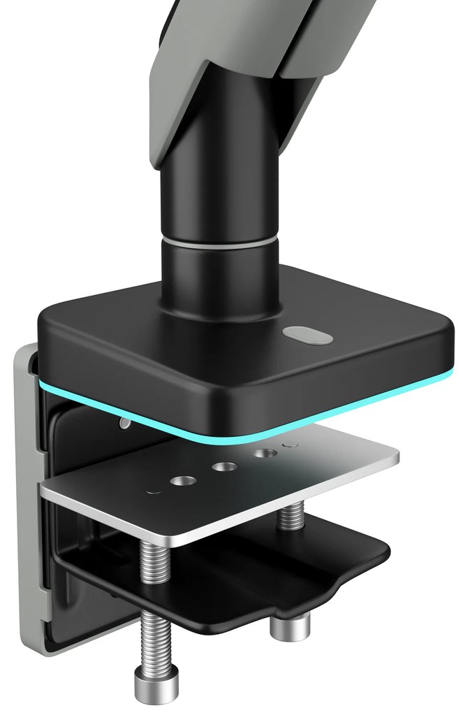 Uchwyt na monitor 49 cali, szaro-czarny LED RGB X-ARM
