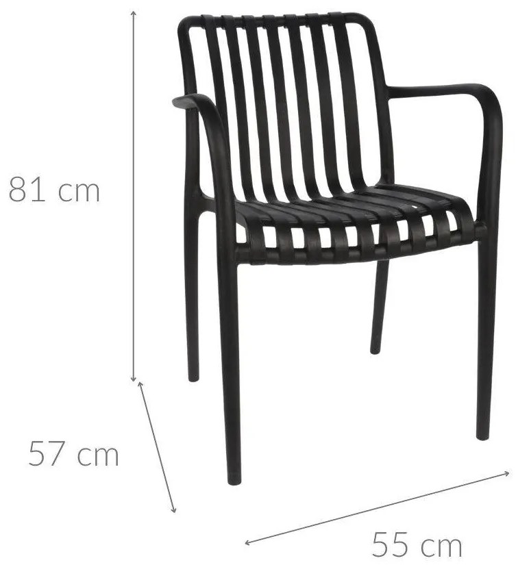 Krzesło ogrodowe z tworzywa, 55 x 57 x 81 cm